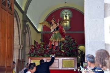 Telde rinde pleitesía a San Miguel en Valsequillo (Foto Francisco Javier Santana y TA)